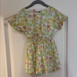 Floral Print Dress with Short Sleeves